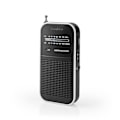Miniatyrbillede 5 af 11: Nedis FM-radio | Bærbart design | AM / FM | Batteri | Analog | 1.5 W | Sort hvid skærm | Hovedtelefonudgang | IP20 | Aluminium / Sort