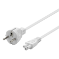 Pikkukuva 2 / 3: DELTACO laitekaapeli, suora CEE 7/7 - suora IEC C5, 1m,3X0.75mm2, valk