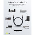 Miniatyrbillede 8 af 8: Goobay TOSLINK-kabel, 3 m, Sharkskin Grey Toslink-stik > Tosl