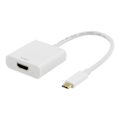 Miniatyrbillede 2 af 4: DELTACO USB-C to HDMI adapter, 4096x2160 30Hz, white