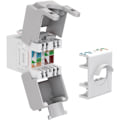 Miniatyrbild 5 av 5: Goobay Keystone-modul RJ45 CAT 6A, UTP 16,5 mm bred, krokodiltyp, klämlist för verktygslös IDC-montering