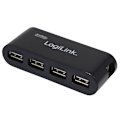 Miniatyrbillede 1 af 3: LogiLink USB 2.0-hub 4-port Sort