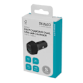 Miniatyrbillede 6 af 6: DELTACO USB car charger, 1x USB-C, PD 18 W, 1x USB-A, 18 W, total 36 W