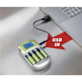 Miniatyrbillede 2 af 6: Varta NiMH batterioplader AA / AAA | 1.2 V DC | 4x AA/HR6 2600 mAh | Opladning | Euro / Type-C (CEE 7/16) | Energi fra batteritype: AA