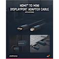 Miniatyrbillede 6 af 8: ClickTronic Aktivt mini DisplayPortâ„¢ til HDMIâ„¢-adapterkabel premium-kabel | 1x mini DisplayPortâ„¢-stik >> 1x HDMIâ„¢-stik | 1,0 m | UHD 4K @ 30 H
