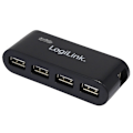 Miniatyrbillede 2 af 3: LogiLink USB 2.0-hub 4-port Sort