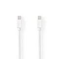 Miniatyrbillede 1 af 5: Nedis Mini DisplayPort kabel | DisplayPort 1.4 | Mini DisplayPort han | Mini DisplayPort han | 48 Gbps | Nikkelplateret | 2.00 m | Runde | PVC | Hvid