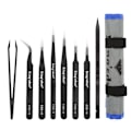 Pikkukuva 1 / 3: Kingsdun tip set, 8 parts, ESD, tweezers, black