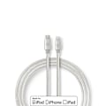 Pikkukuva 1 / 9: Nedis Lightning Kaapeli | USB 2.0 | USB-C™ Uros | Apple Lightning 8-Pin | 480 Mbps | Kullattu | 2.00 m | Pyöreä | Nailon / Punottu | Alumiini | Laatik