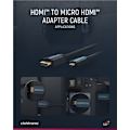 Miniatyrbillede 6 af 10: ClickTronic HDMI™ til Micro HDMI™ adapterkabel Premium-kabel | 1x HDMI™-stik  1x Micro-HDMI™-stik | 5,0 m | UHD 4K @ 30 Hz