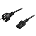 Pikkukuva 2 / 3: DELTACO laitekaapeli, PC & seinär, suora CEE 7/7 - suora IEC C13, 1m