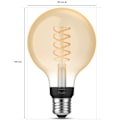 Miniatyrbild 4 av 10: Philips Hue White Filament E27 Globe G93 550 lm