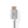 Pikkukuva 6 / 8: Nedis HDMI™ -kaapeli | HDMI™ liitin | DVI-D 24+1-Pin Uros | 2560x1600 | Kullattu | 2.00 m | Suora | Punottu | Hopea | Laatikko kannella ja ikkunalla