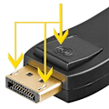 Pikkukuva 6 / 8: Goobay DisplayPort™/HDMI™-adapter 1.1, Guldpläterad Displayport™ plugg > HDMI™-uttag (typ A)