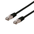 Miniatyrbillede 2 af 2: DELTACO S/FTP Cat6 patchkabel, LSZH, 2m, Black