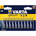 Pikkukuva 1 / 3: Varta Longlife -alkaliparisto, 10 kpl AA (LR6) paristoa