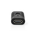 Miniatyrbild 1 av 6: Nedis USB-C™ Adapter | USB 3.2 Gen 2 | USB-C™ Hona | USB-C™ Hona | 4K@60Hz | 10 Gbps | Rund | Nickelplaterad | Svart | Kuvert