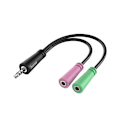 Pikkukuva 1 / 3: Hama Adapter Audio 3.5 Plug to 2x 3.5 Socket 0.15m