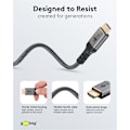 Pikkukuva 6 / 9: Goobay DisplayPort™ - HDMI™ -kaapeli, 2 m, Sharkskin Grey Displa