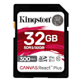 Miniatyrbillede 1 af 2: Kingston 32GB Canvas React Plus SDHC UHS-II