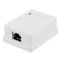 Miniatyrbillede 2 af 5: DELTACO shielded network socket, Surface FTP 1xRJ45, Cat6, white