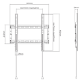 Miniatyrbillede 8 af 9: DELTACO Office, heavy-duty fixed foldable, 32"-70", 70kg, 75x75-400x40
