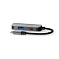 Pikkukuva 7 / 9: Nedis USB N Moniporttisovitin | 3-in-1 | USB 3.2 Gen 1 | USB-C™ Uros | HDMI™ Ulostulo / USB-A Naaras / USB-C™ Naaras | 5 Gbps | 0.10 m | Pyöreä | Nikl