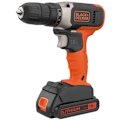 Miniatyrbillede 1 af 3: Black & Decker Borr-/skruvdragare med 18V Lit