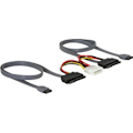 Miniatyrbillede 1 af 2: DeLOCK SATA-kabel til at tilslutte 2 SATA-harddiske til et Molex 4-pin