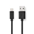 Pikkukuva 4 / 5: Nedis Lightning Kaapeli | USB 2.0 | Apple Lightning 8-Pin | USB-A Uros | 480 Mbps | Niklattu | 1.00 m | Pyöreä | PVC | Musta | Laatikko