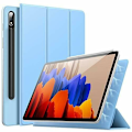 Pikkukuva 1 / 5: "Kolmiosainen kansi ja teline Galaxy Tab S7 Plus 12,4"" -laitteelle, sininen" Blå