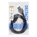 Pikkukuva 3 / 3: DELTACO maad. kaapeli, 2m, IEC60320 C15 - IEC6320 C14, 250V/10A, musta