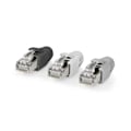 Miniatyrbillede 6 af 7: Nedis RJ45-stik | RJ45 Pass Through | Fast/strenget FTP CAT6 | Lige | Guldplateret | 10 stk. | PVC | Grå / Hvid / Sort | Box