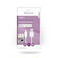 Miniatyrbillede 5 af 5: Nedis Lightning Kabel | USB 2.0 | Apple Lightning 8-pin | USB-A Han | 480 Mbps | Nikkelplateret | 1.00 m | Runde | PVC | Hvid | Box