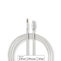 Pikkukuva 2 / 9: Nedis Lightning Sovitin | Apple Lightning 8-Pin | 3.5 mm uros | Kullattu | 1.00 m | Pyöreä | Nailon