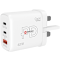 Pikkukuva 2 / 3: SKROSS Power Charger UK mfl. 2xUSB-C PD + 1xUSB-A GaN 65W