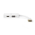 Pikkukuva 3 / 10: Nedis DisplayPort-sovitin | Mini DisplayPort Uros | DVI-D 24+1-Pin Naaras / HDMI™ Ulostulo / VGA Naaras | 4K@60Hz | Kullattu | Vaihdettava | 0.20 m |