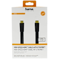 Miniatyrbillede 3 af 3: HAMA HDMI Ethernet High Speed Kabel 1,5m Flad Sort Guldbelagt TL