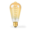 Miniatyrbillede 2 af 4: Nedis LED glødepære E27 | ST64 | 3.8 W | 250 lm | 2100 K | Dimbar | Ekstra varm hvid | Retro stil | 1 stk