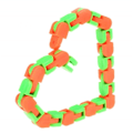 Miniatyrbillede 1 af 4: Wacky Tracks Snap and Click Fidget toy, Grön/Orange