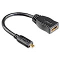 Miniatyrbild 2 av 3: Hama Adapter HDMI Micro D-HDMI Hane-Hona Guld Svart