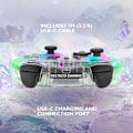 Miniatyrbillede 8 af 11: DELTACO Nintendo Switch Controller, transparent, RGB, makroknappar