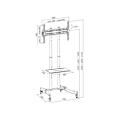 Miniatyrbild 3 av 4: LogiLink Golvstativ med hjul TV 37-70" max 40kg Svart