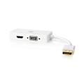 Pikkukuva 7 / 10: Nedis DisplayPort-sovitin | Mini DisplayPort Uros | DVI-D 24+1-Pin Naaras / HDMI™ Ulostulo / VGA Naaras | 4K@60Hz | Kullattu | Vaihdettava | 0.20 m |
