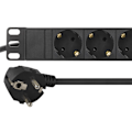 Miniatyrbillede 3 af 4: DELTACO power outlet, 9xCEE 7/4, 1xCEE 7/7, pet-protected, 3m, black