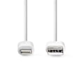 Pikkukuva 3 / 5: Nedis Lightning Kaapeli | USB 2.0 | Apple Lightning 8-Pin | USB-A Uros | 480 Mbps | Niklattu | 2.00 m | Pyöreä | PVC | Valkoinen | Laatikko