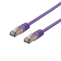 Pikkukuva 1 / 2: DELTACO S/FTP Cat6 laitekaapeli, LSZH, 0,3m, violetti