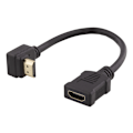 Pikkukuva 2 / 3: DELTACO HDMI-sovitin, 0,2m, taipuisa, lovitet. yläpuolelta, UHD, musta