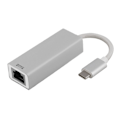 Miniatyrbillede 2 af 4: DELTACO PRIME USB C Network Adapter, Gigabit, RJ45,aluminum, silver
