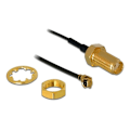 Miniatyrbillede 1 af 2: Delock Antenna Cable SMA jack bulkhead to MHF® I plug 1.13 20 cm threa
